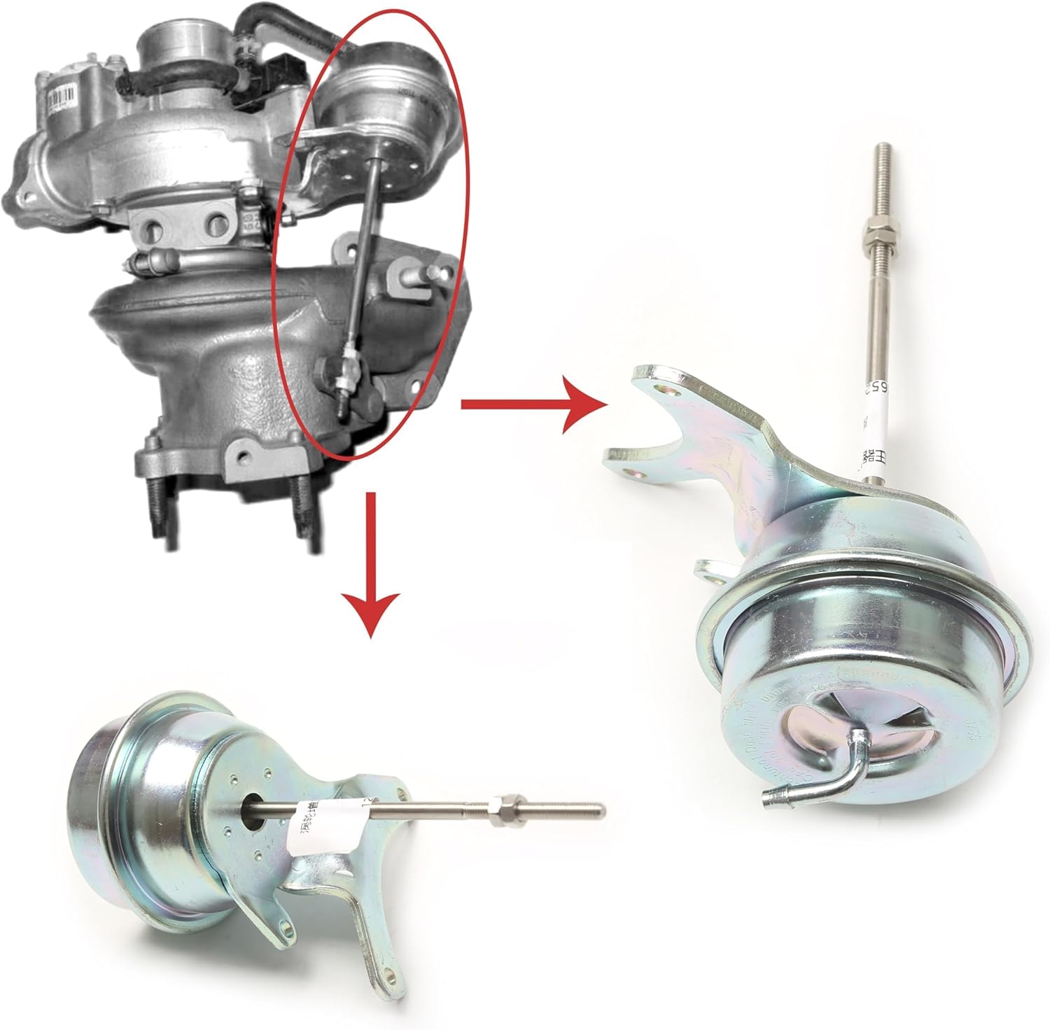 12652494 12598713 Turbocharger Wastegate Actuator 2.0T Compatible with Buick Regal Verano Chevrolet Cobalt HHR Pontiac Solstice GXP L850 Opel GT L850 Insignia 12618667 12643932