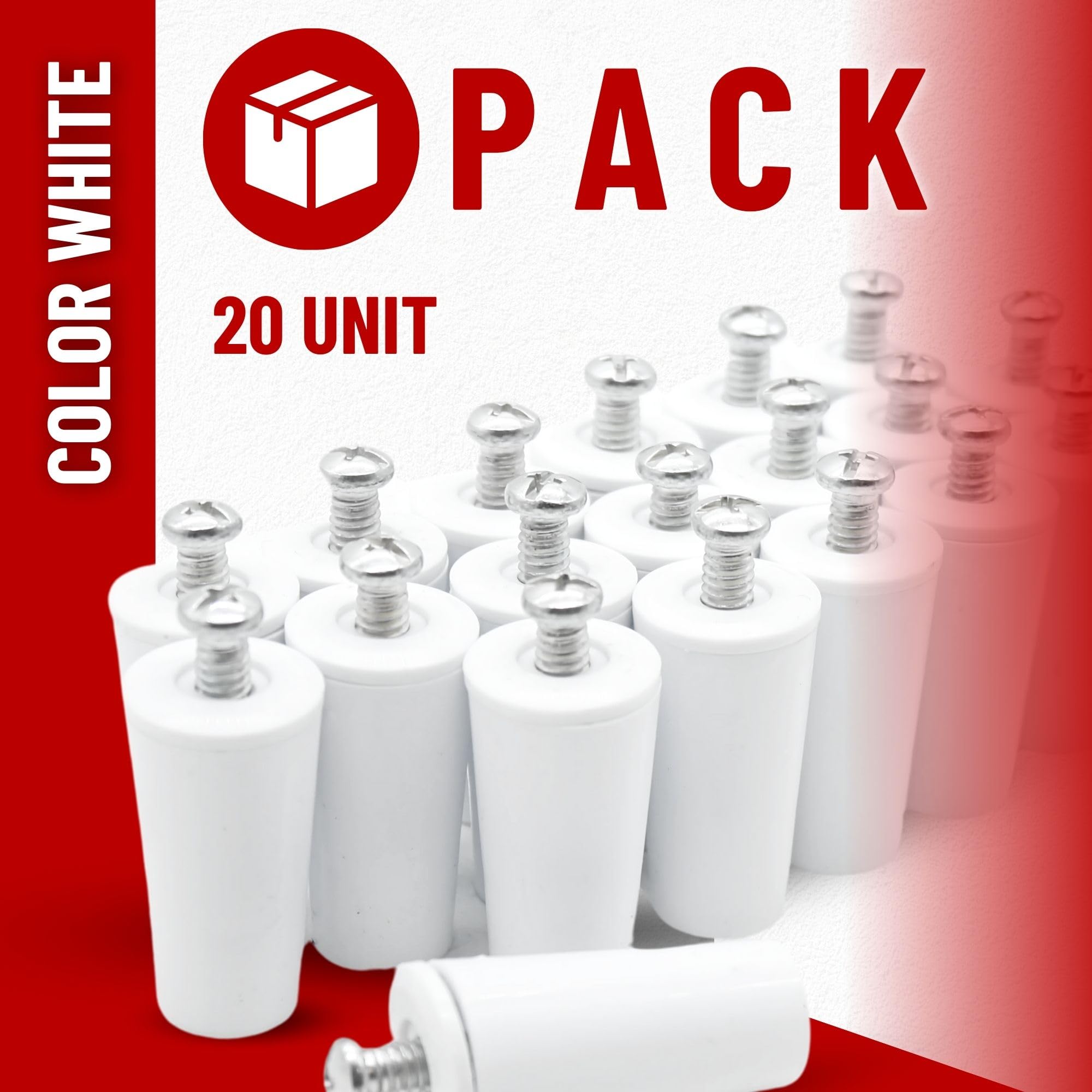 DOJA Fermi Per Tapparelle In PVC - Confezione Da 20 Pezzi, Grigio, 40 Mm, Per Avvolgibili Manuali - Foto 9