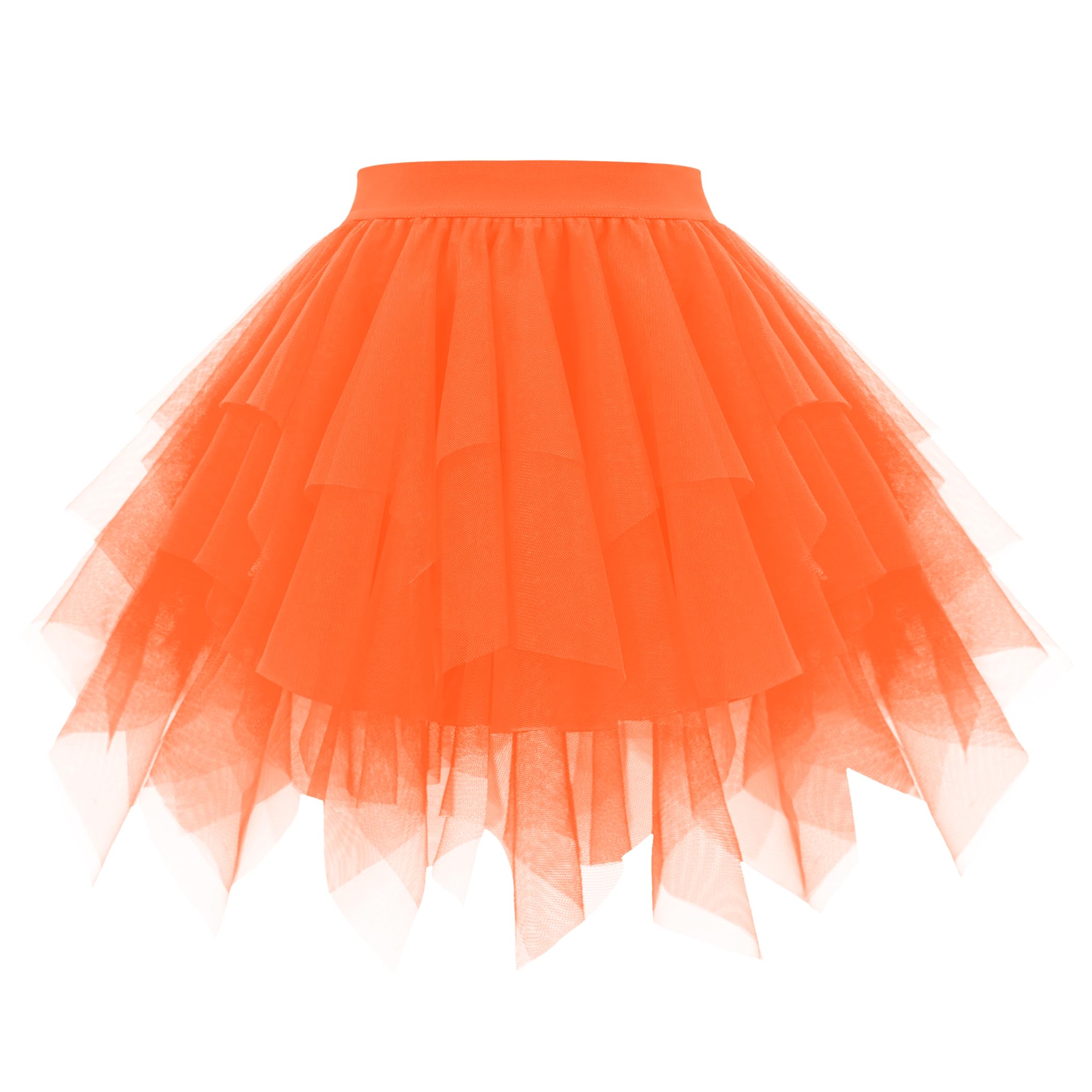 OBBUE Damen Karneval Tüll Rock 1950er Rockabilly Petticoat Tütü Rock Ballett Tütüs für Christmas Party Abschlussfeier