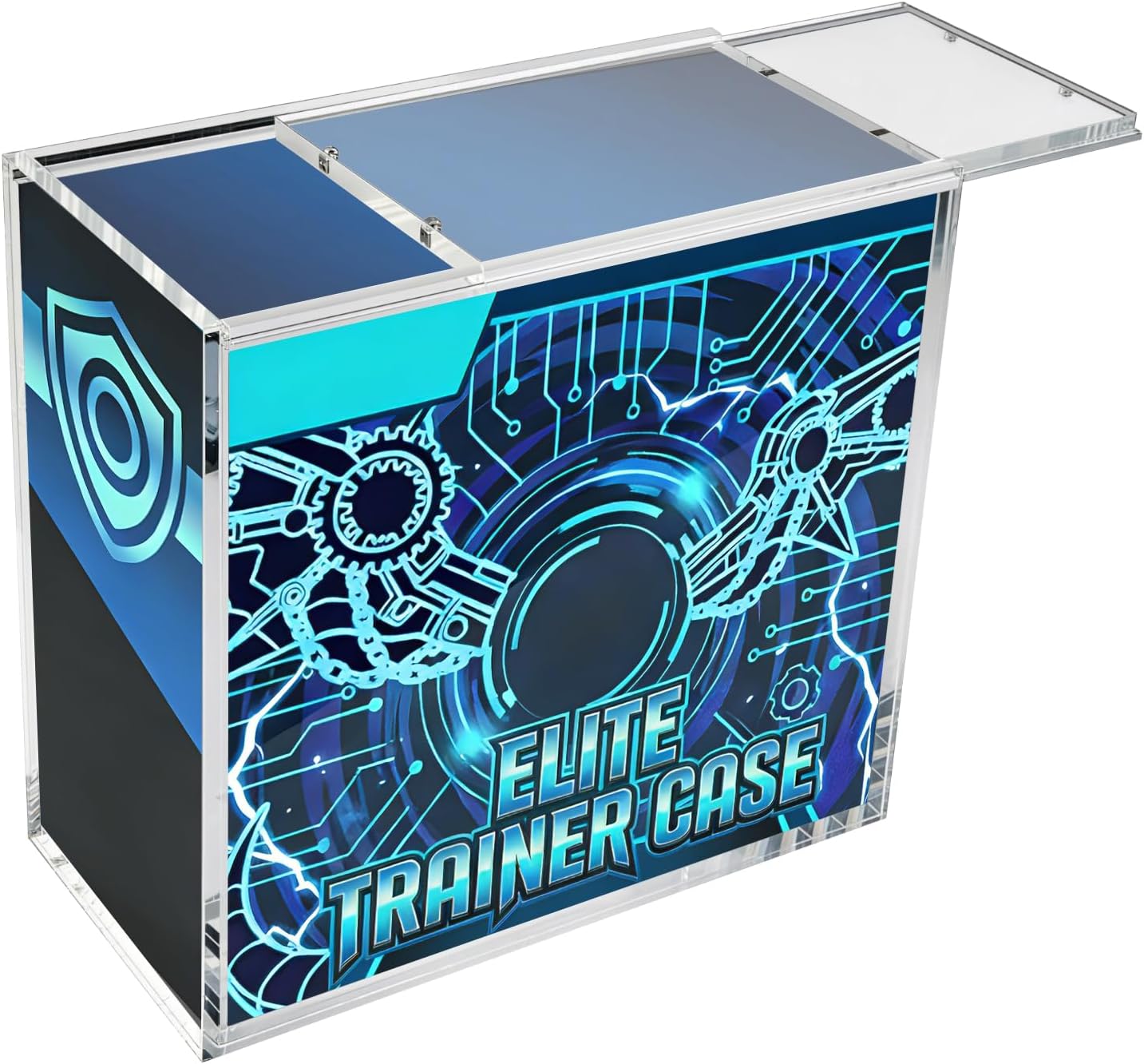 DEDC 4 Pack Acrylic ETB Protector Case, Compatible with Elite Trainer Box, 6mm Thick Walls, Stackable UV Protection, Standard ETB Protector for Collectors