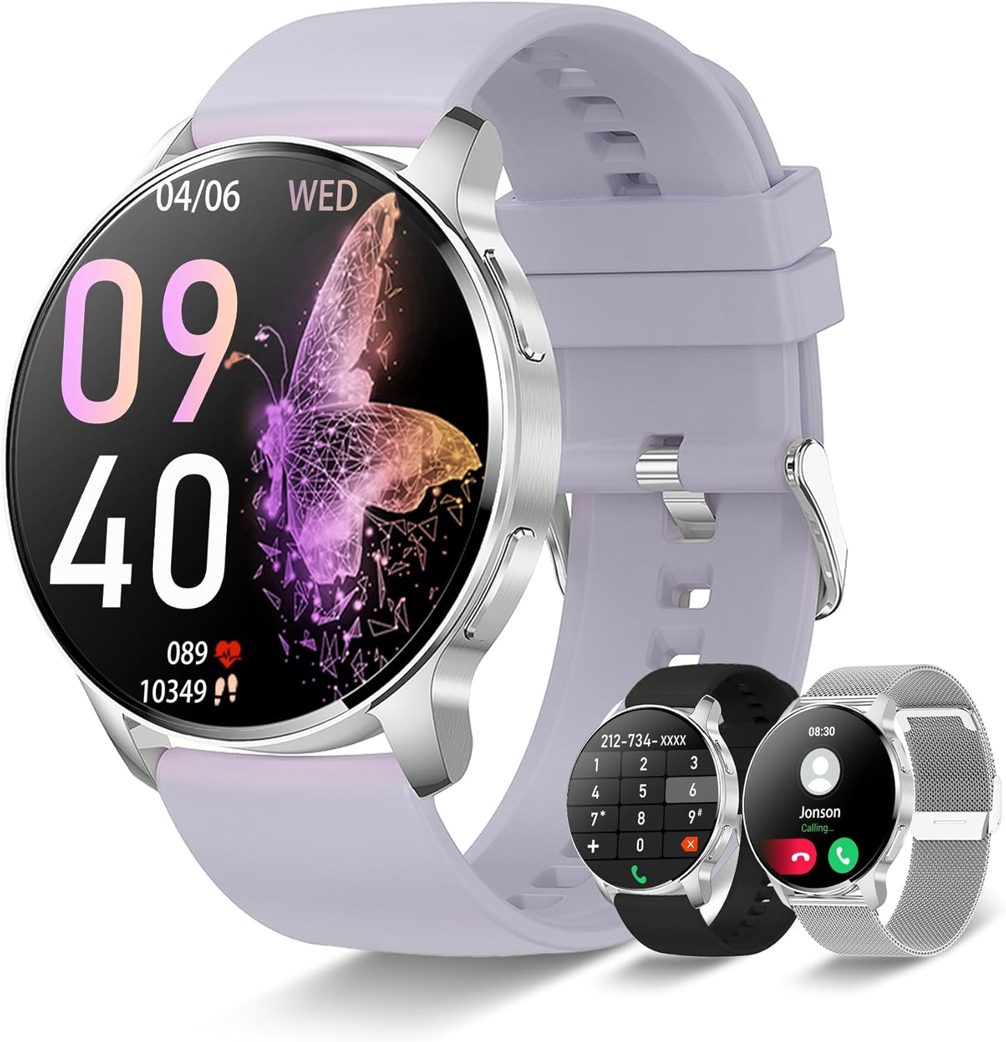 Smartwatch Donna Chiamate e Risposta Notifiche Messaggi,1,32" Orologio Fitness Tracker,20 Modalità Sportivo SpO2 Contapassi Cardiofrequenzimetro Cronometro Sport Smart Watch per Android iOS