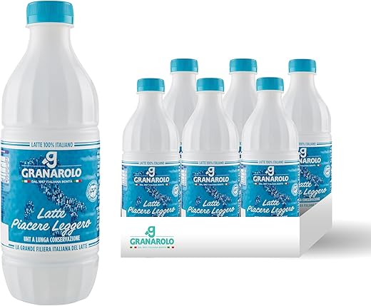 Granarolo, Latte Parzialmente Scremato da 1 Litro, 6 Confezioni di Latte 100% Italiano a Lunga Conservazione grazie al Trattamento UHT, Made in Italy