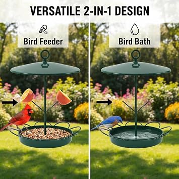 Wild Bird Feeders Large Capacity Squirrel Proof Metal Weather Resistant