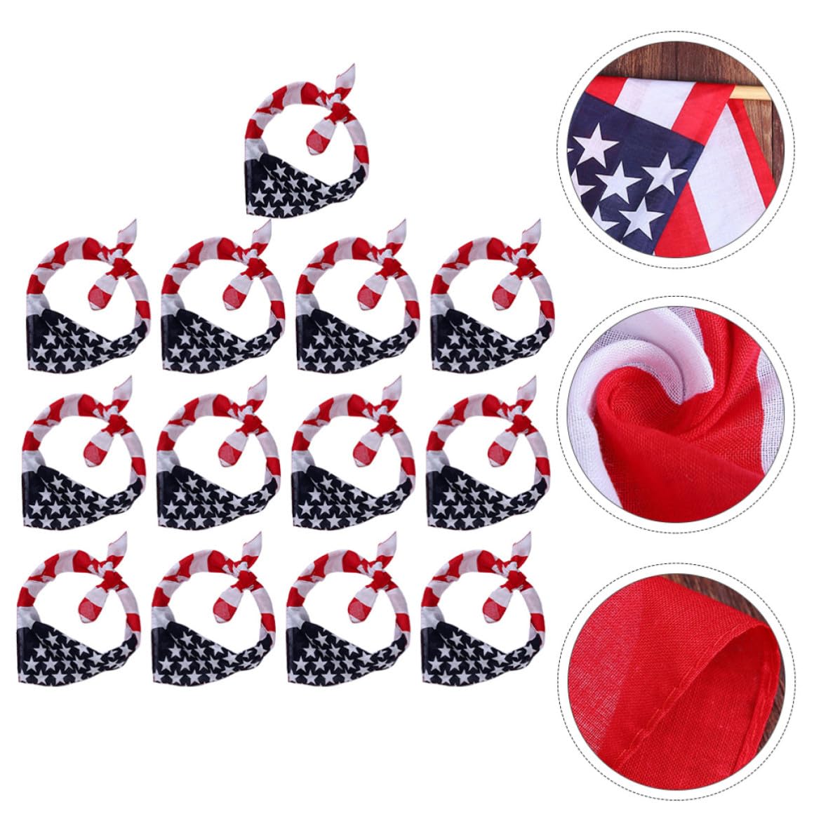 13pcs American Flag Headbands for Women, Washable Polyester Patriotic Headwraps with No Color Fading, Creative Hair Accessories for Outdoor Riding and Street Random Color