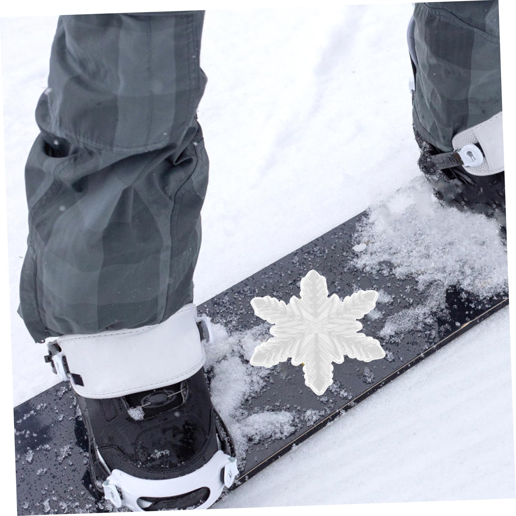 WOONEKY Flocon De Neige Autocollant Sport Decal en Plein Air Accessoire De Patinage Snowboard Decal Ski Decal Patinage Decal Ski Anti-Slip Decal Snowboard Fournir Snowboard Autocollant