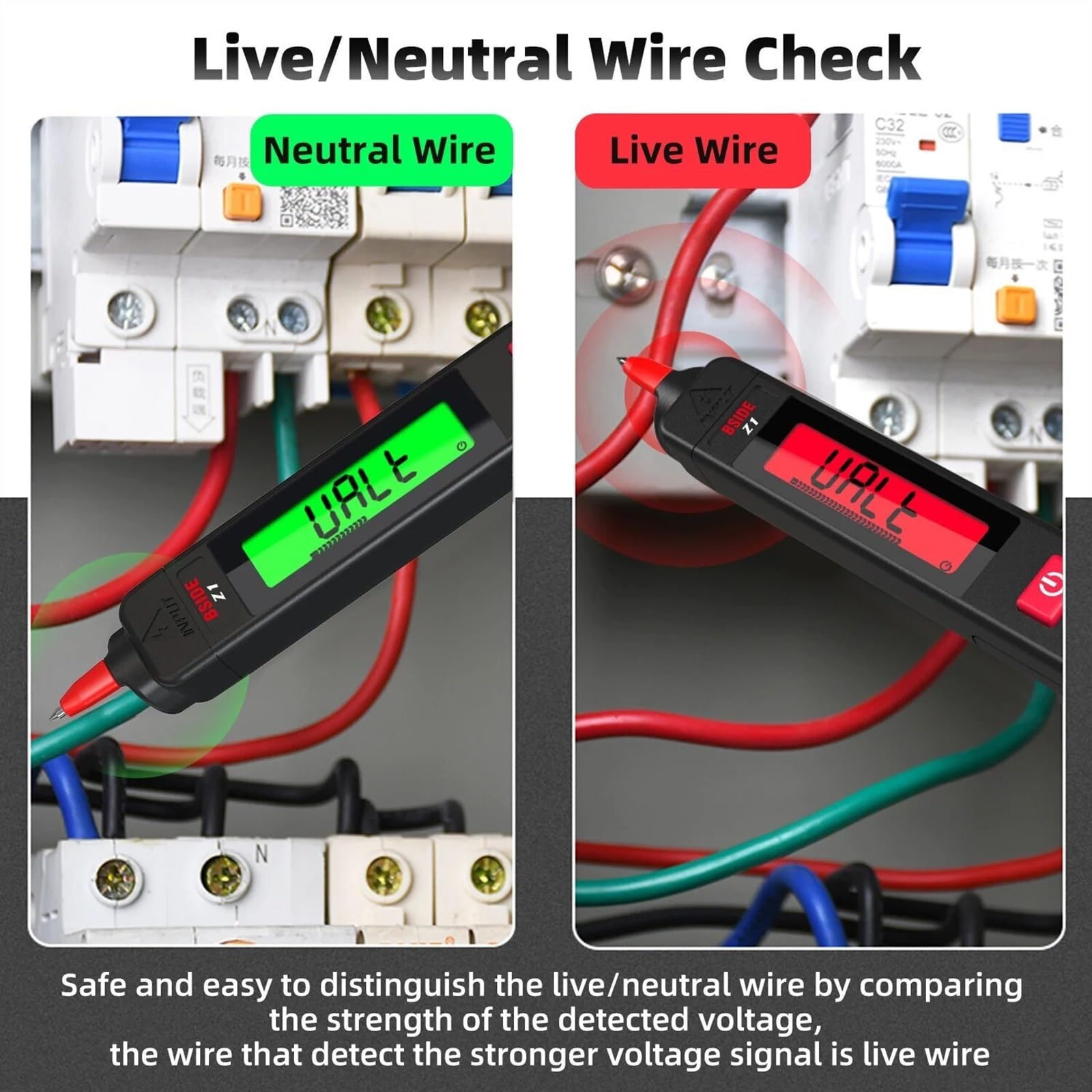 Tester detektora napięcia multimetr cyfrowy miernik napięcia AC DC z diodą pojemności pióra elektrycznego bezstykowego