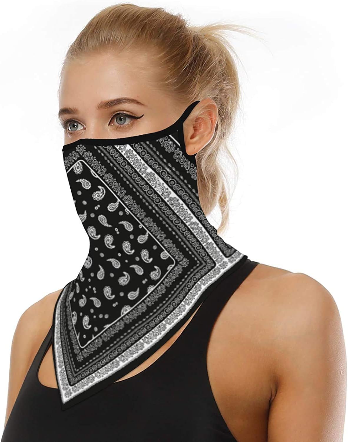 ArkimUnisex Bandana Face Mask Scarf Face Rave Balaclava Neck Gaiters Dust Cloth Washable Wind Motorcycle Mask Women Men