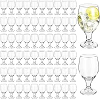 Vista 17 de Patelai Juego de 12 Vasos Transparentes de 13.5 oz Copas de Agua con Tallo Vasos con Tallo de Agua para Jugo Vino Cerveza Té Leche Bebidas Frías