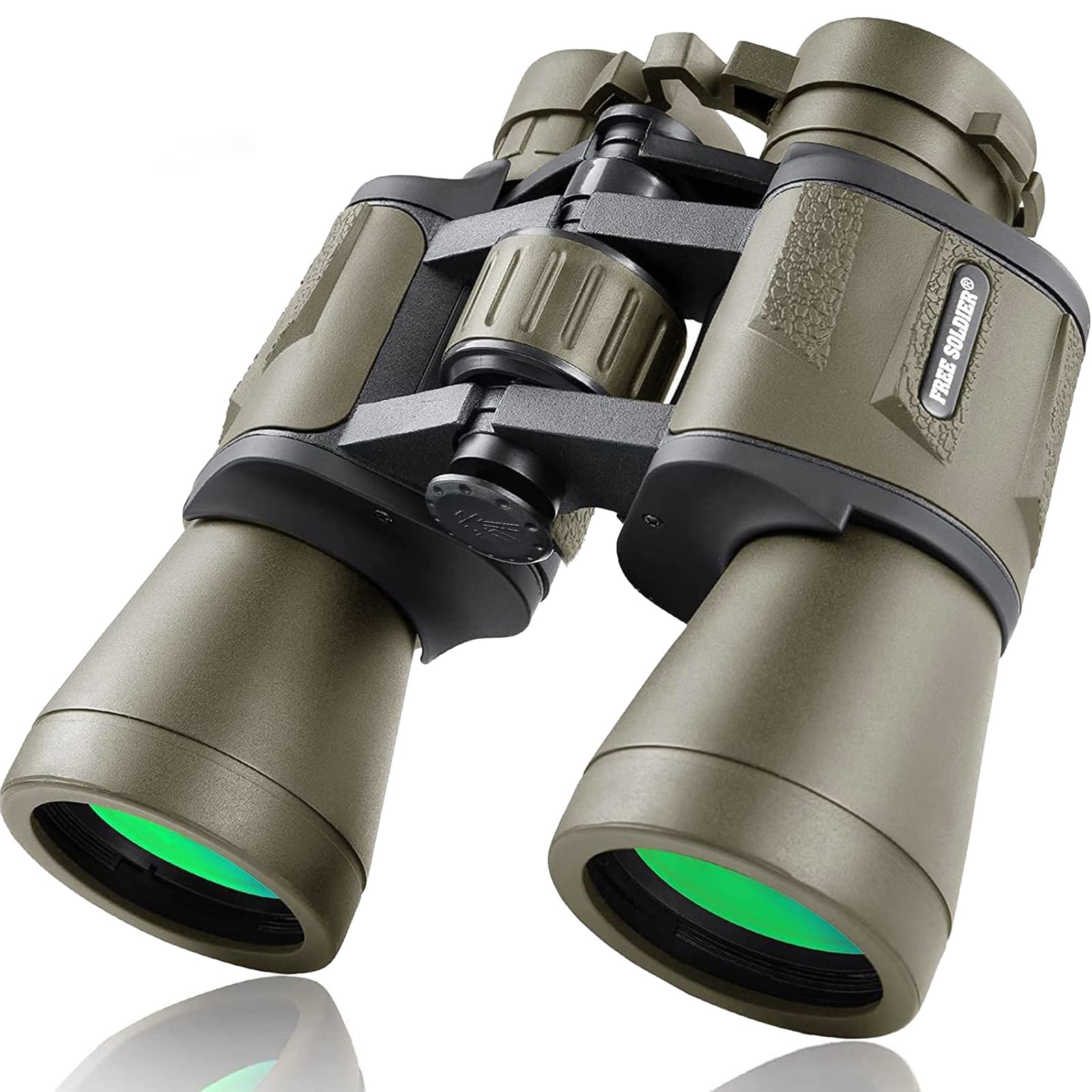 20x50 Jagd Fernglas – 28 mm großes Okular, professionelles wasserdichtes Fernglas zur Vogelbeobachtung, Wandern, Konzertreisen mit BAK4 Prisma, FMC Objektiv, Erdfarbe
