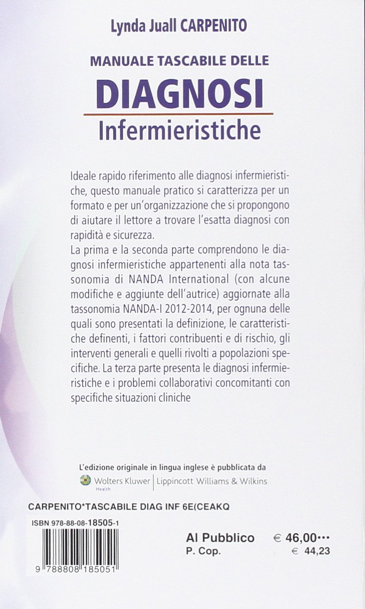 Manuale tascabile delle diagnosi infermieristiche