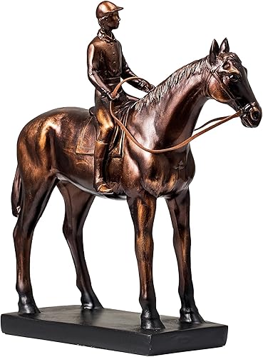 Miniatura 7 de Lukitas Estatuas y esculturas de jinete de caballos, figura de carreras de caballos, decoración del hogar, regalo ecuestre para amantes de los