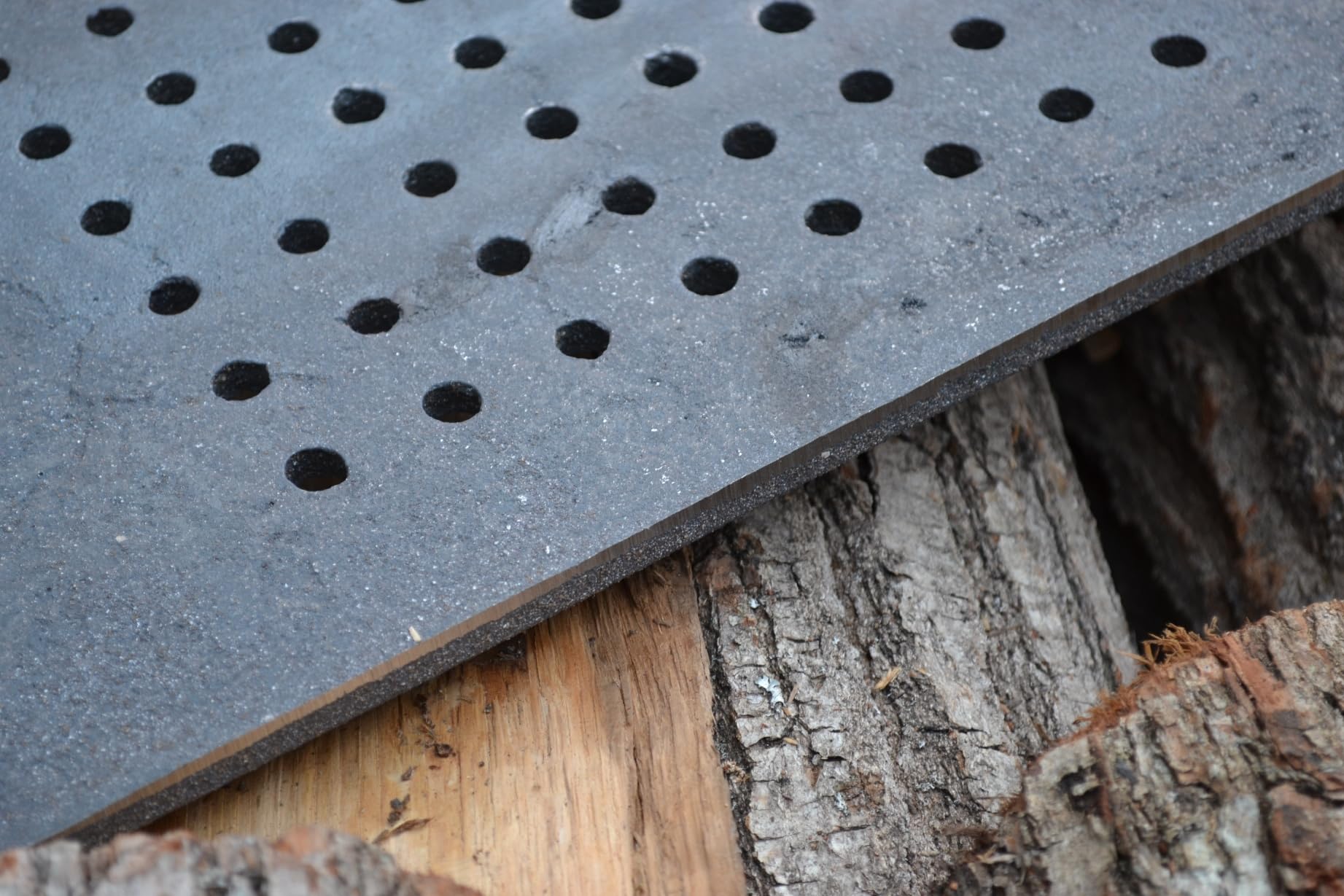 SEZAM Griglia in ghisa con fori per forno, griglia per cenere, griglia per camino, griglia per stufa, griglia per stufa, griglia per stufa, griglia angolare, diverse dimensioni (45 x 30 cm (44,5 x