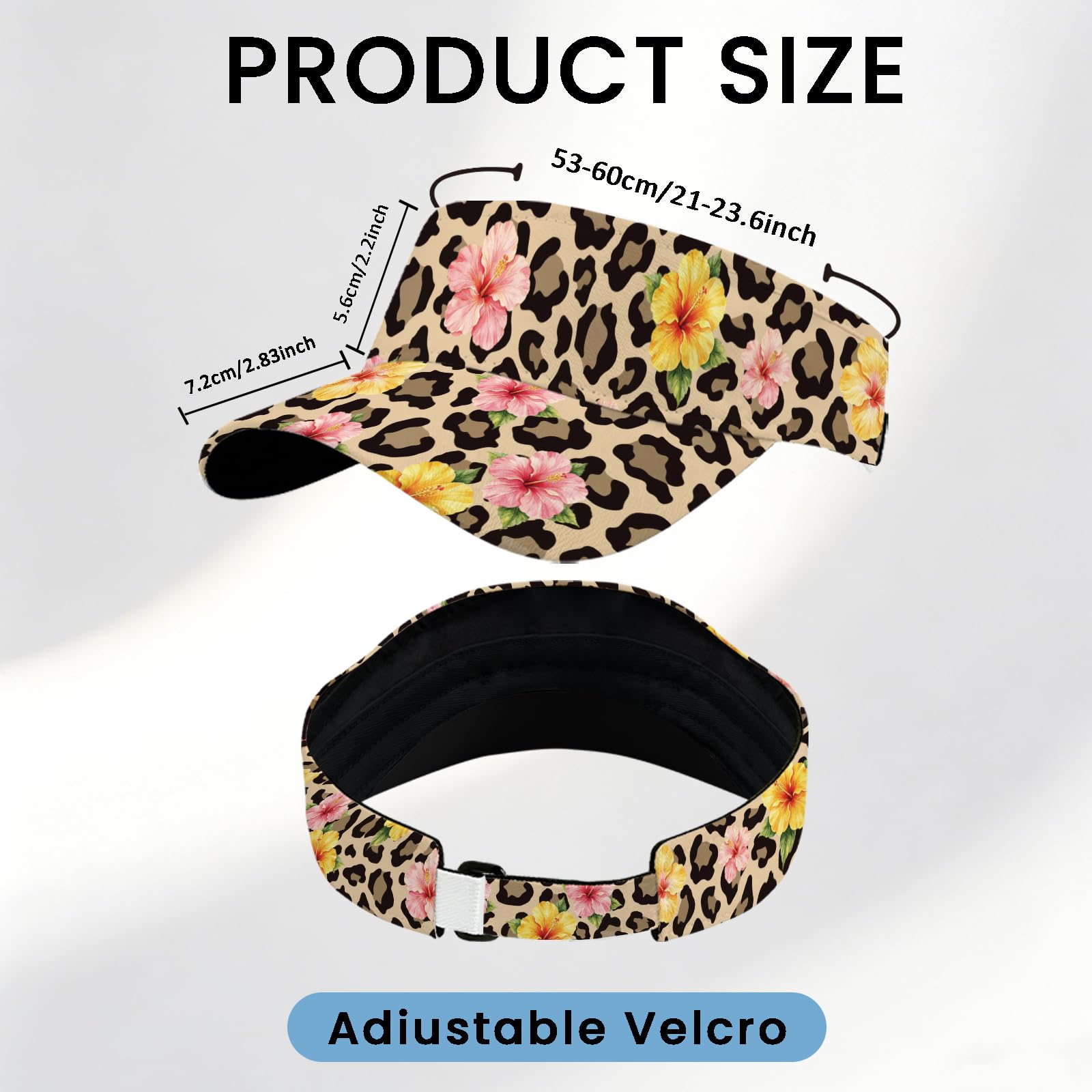 ANATTASOUL Schirmmütze für Damen und Herren Leichtes Sportvisier zum Sonnenschutz, 53-60cm Verstellbare Visor Cap für Laufen, Tennis, Golf, Strand und Outdoor(Einheitsgröße)