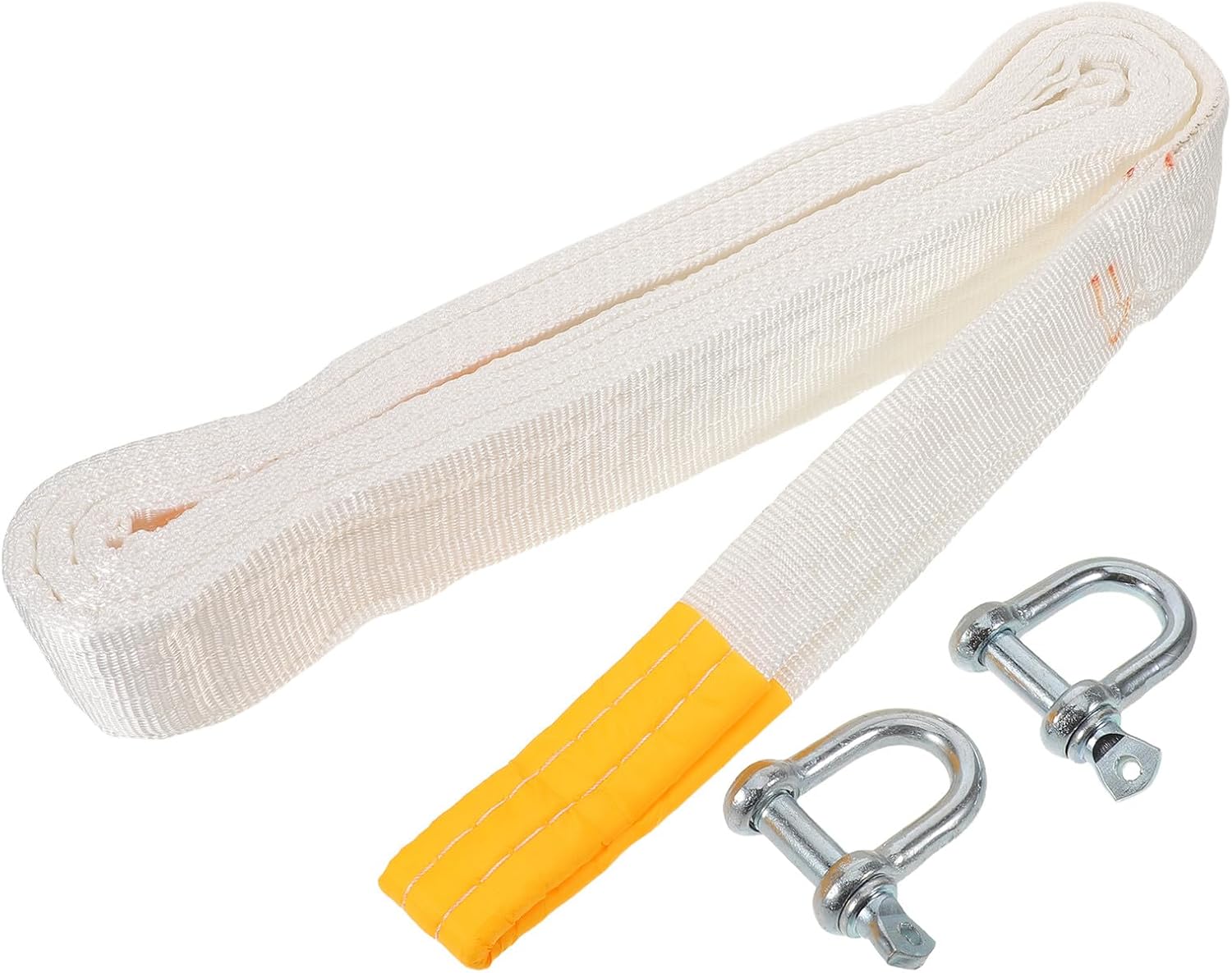 Heavy Duty Vehicle Tow Strap 3 Ton 4 Meter Car Tow Rope with Metal Hooks for Truck SUV Emergency and Towing