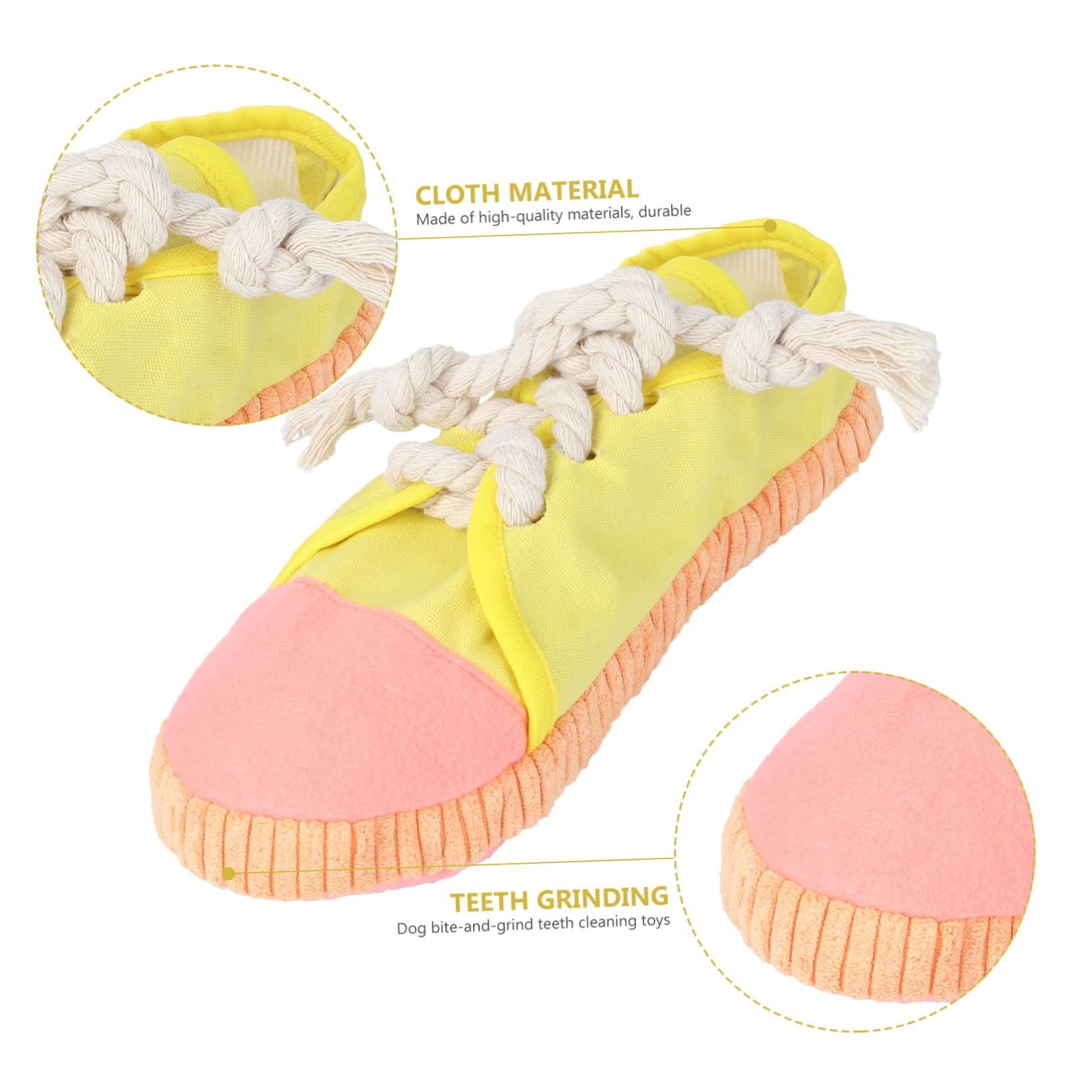 Toddmomy 3piezas Juguete para Mascotas Sonido Juguete Forma De Pantufla para Perros para Masticar y Limpiar Dientes Resistente y Duradero