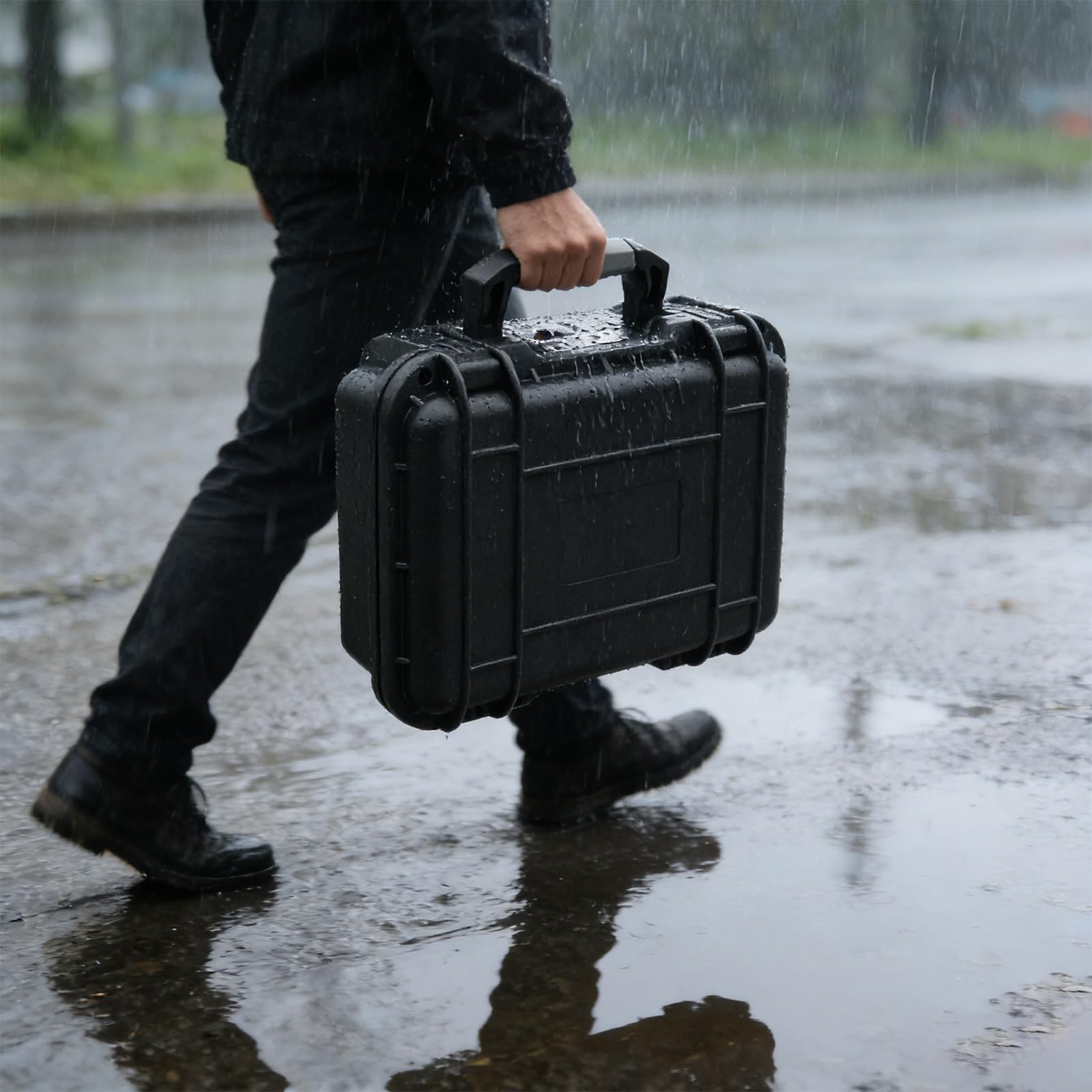Schlagfester, wasserdichter ABS Aufbewahrungskoffer mit Tragegriff und anpassbaren Fächern für verschiedene Werkzeuge ABS Instrumentenkoffer