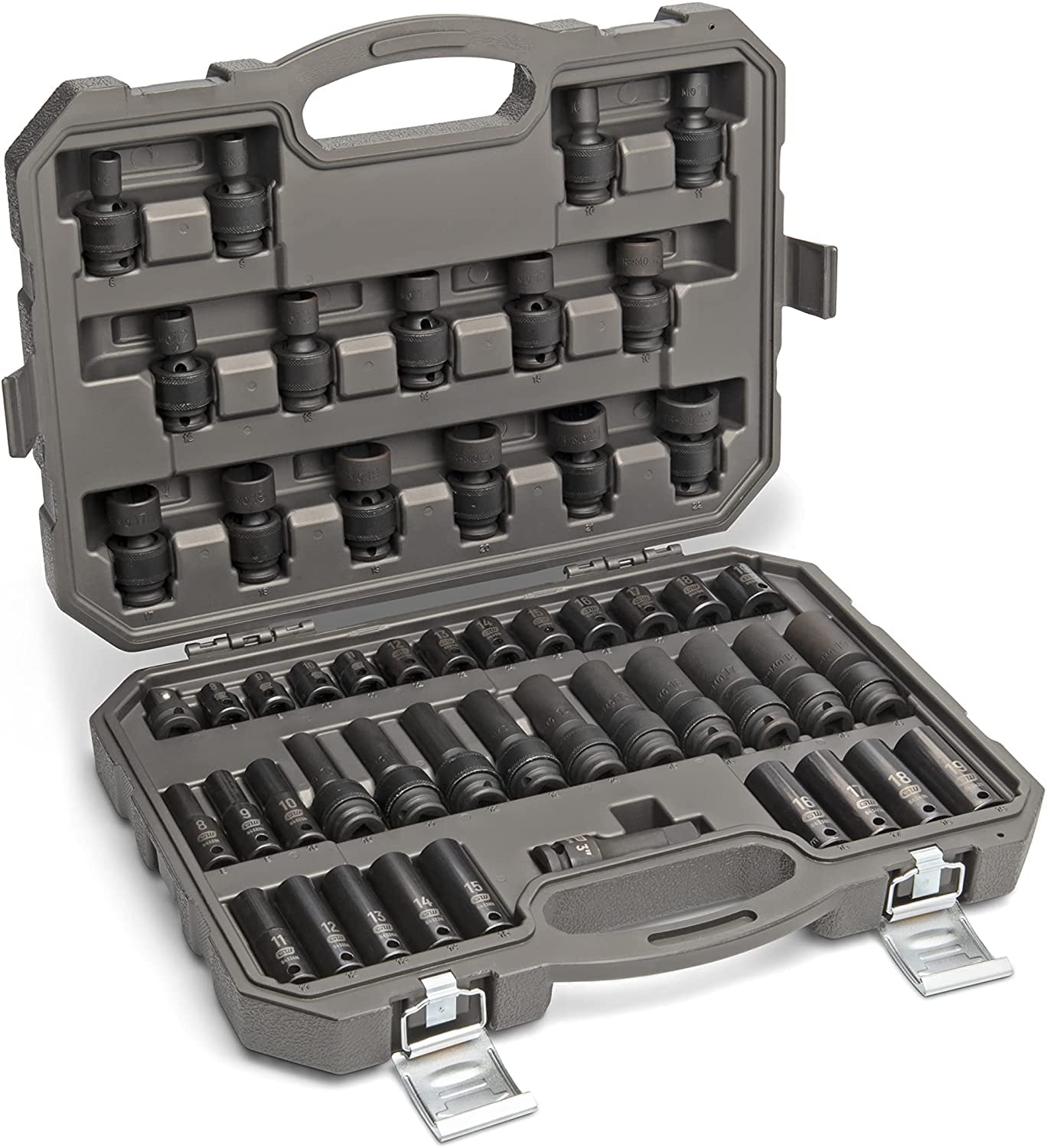 AB Tools Steckschlüssel-Set 3/8 Zoll Antrieb, Metrisch 10-19 Mm, 12-teilig – Mit Ratsche & Verlängerung