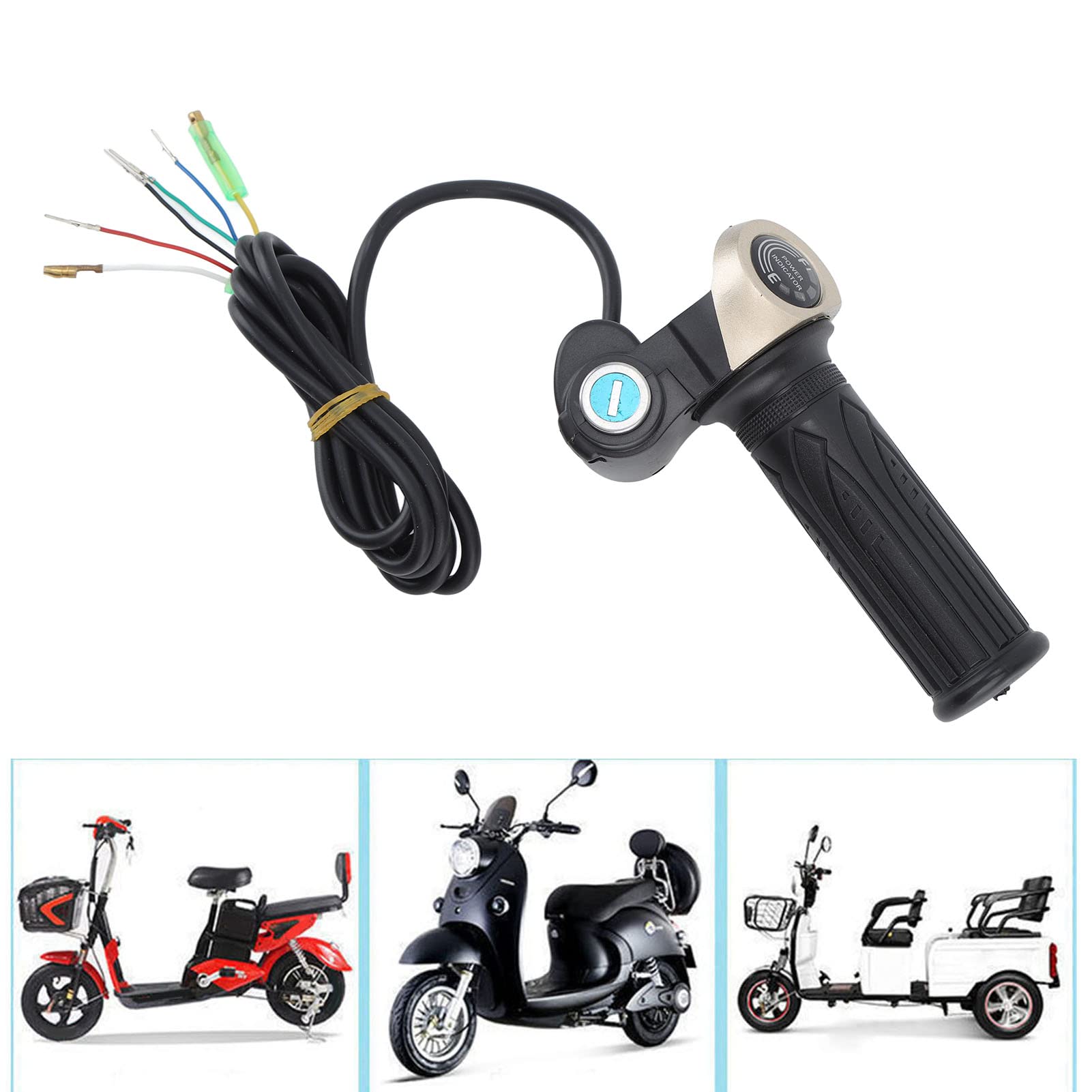 poignée d'accélérateur pour vélo électrique, ensemble d'alarme, tension universelle, antivol, capteur de vibrations de porte et fenêtre