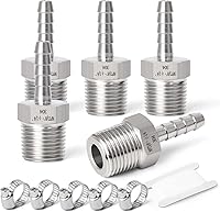 Vista 21 de TAISHER 1 pieza de forja de acero inoxidable 304 de accesorios de manguera de aire, accesorios de púas de manguera de 1 pulgada x 1/2 pulgadas