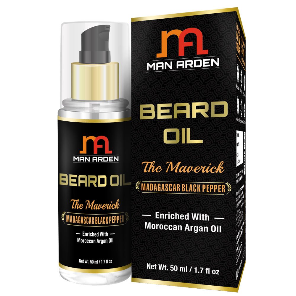 Man Arden Beard & Mustache Oil Maverick Hair Growth Oil With Argan