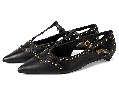 Vince Camuto Valkie Studded Kitten Heel T-strap Flat Mule Women