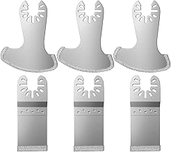 LEILUO Oscillating Multitool Saw Blades Pack of 6 Diamond Multifunctional Tool Blades Set for Joint Removal Suitable for DeWalt Milwaukee Makita Ryobi and More