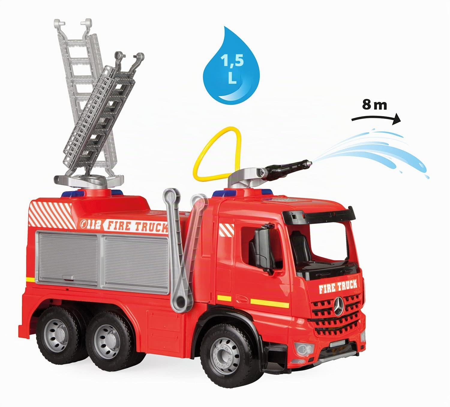 LENA GIGA 02217-Eco Trucks Pelleteuse à Sable géante, Forte capacité de Charge, env. 70 cm, 360 °, pour s'asseoir Dessus, véhicule de Chantier avec LENA GIGA 02217-Eco Trucks Pelleteuse à Sable géante, Forte capacité de Charge, env. 70 cm, 360 °, pour s'asseoir Dessus, véhicule de Chantier avec