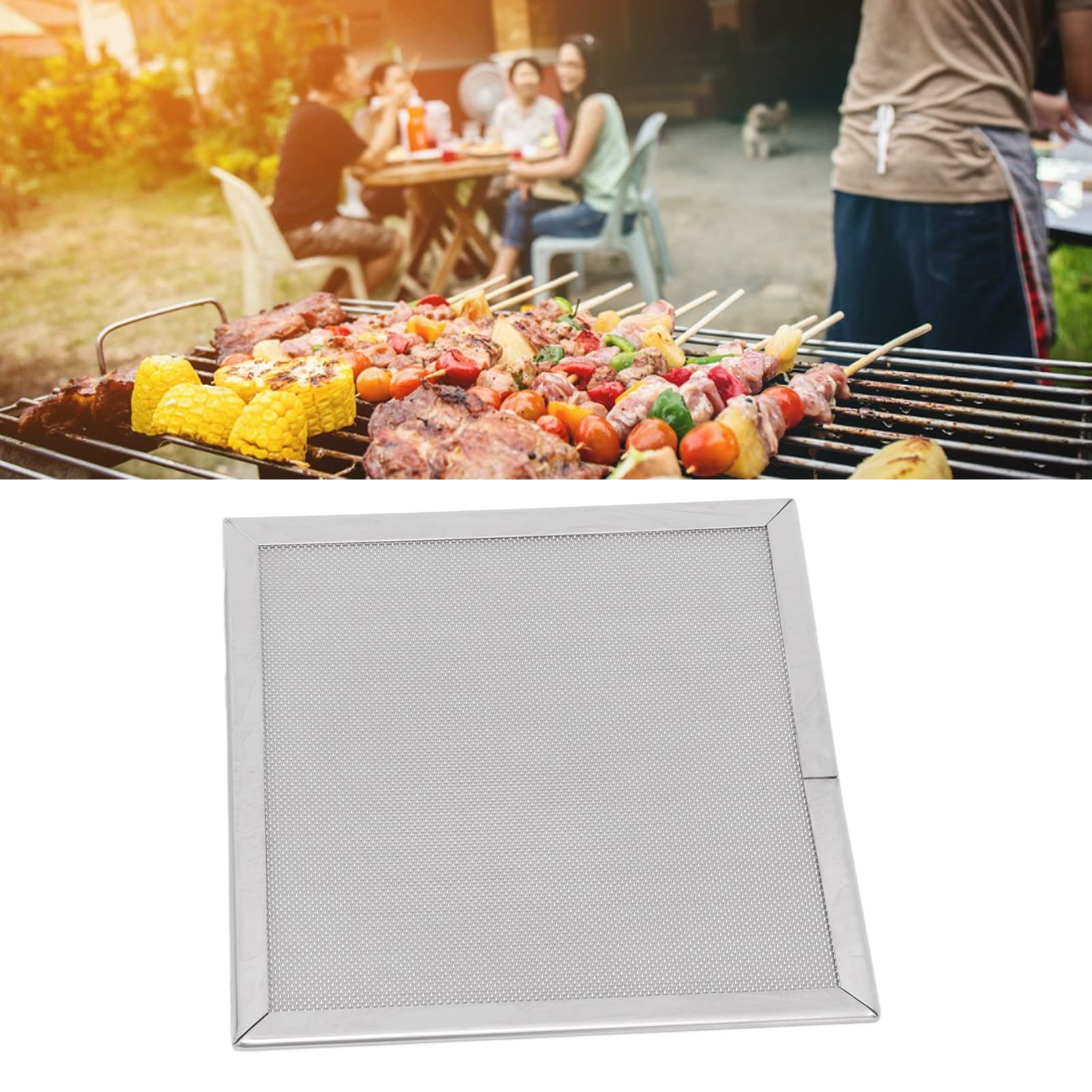 Parrilla De Acero Inoxidable Para Barbacoa – 60x40 Cm, Ideal Para Fuego, Camping Y Picnic, Fácil De Limpiar Y Transportar