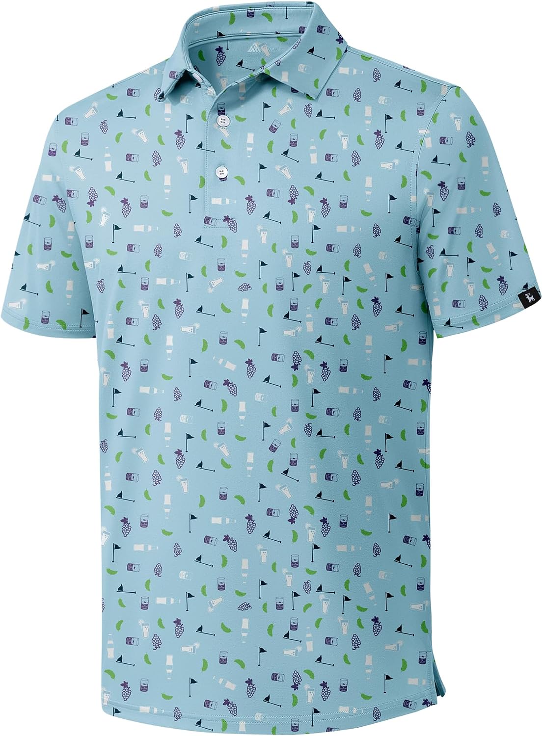 ZITY Men's Golf Polo Shirts Short Sleeve Print Patterns Moisture Wicking image 2