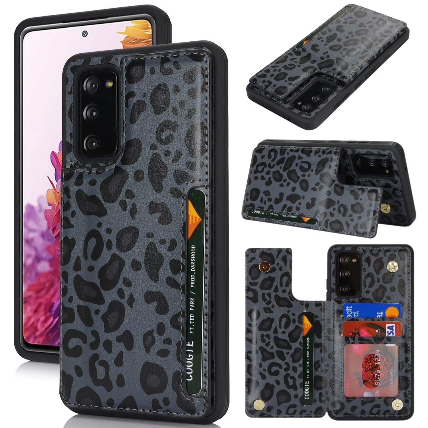 iCoverCase Compatible with Samsung Galaxy S20 FE Case with Card Holder, S20 FE Wallet Case for Women Men [RFID Blocking] PU Leather Protective Phone