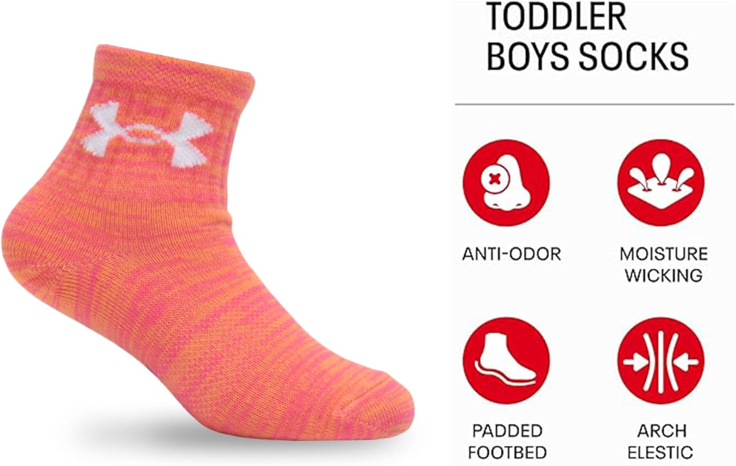 Under Armour girls Multi Pack Quarter Sock - Image 2