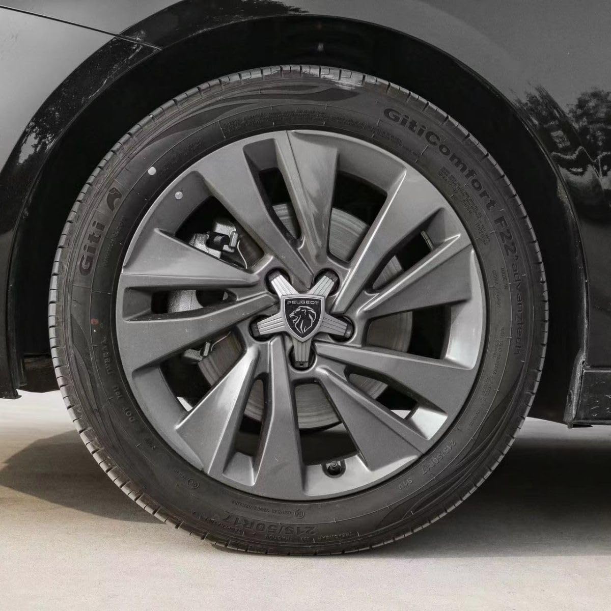 4 Pièces Voiture Cache-moyeux pour Peugeot 3008/5008/2008/4008,Cache Moyeu Centre Hub Caps Anti-Corrosion et Anti-Rayures Pneus Jantes Accessoires,B