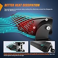 Vista 9 de Nilight - Barra de luz LED ámbar de 104 cm, 200 W, superdelgada, combo de haz reflector y puntual, 19000 lm, 3D, luces de conducción, antiniebla