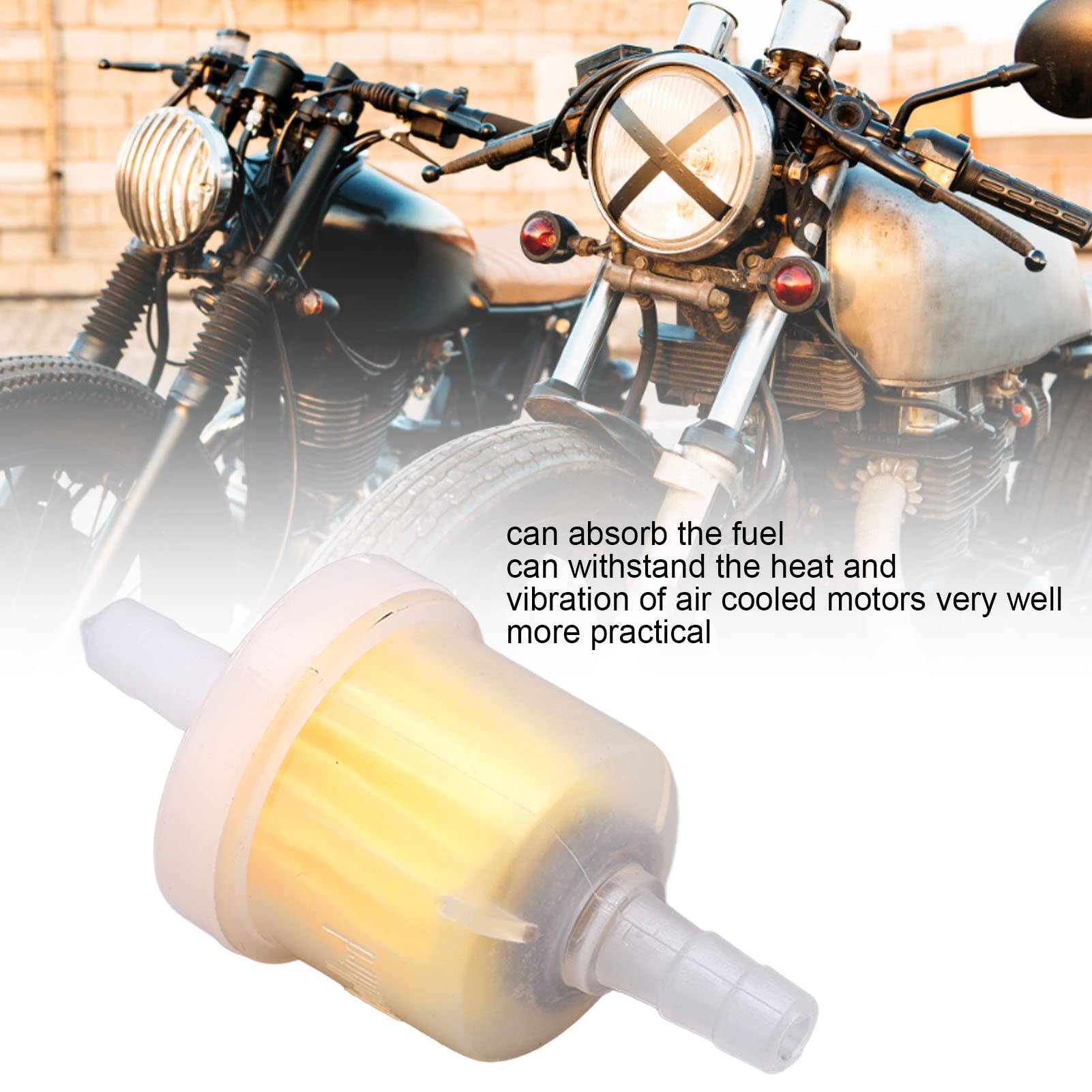 Filtro de Combustible para 10 Piezas Filtro de Combustible en línea Universal Filtro de Combustible de Alta eficiencia para Motocicletas Dirt Bikes ATV Filtro de Combustible