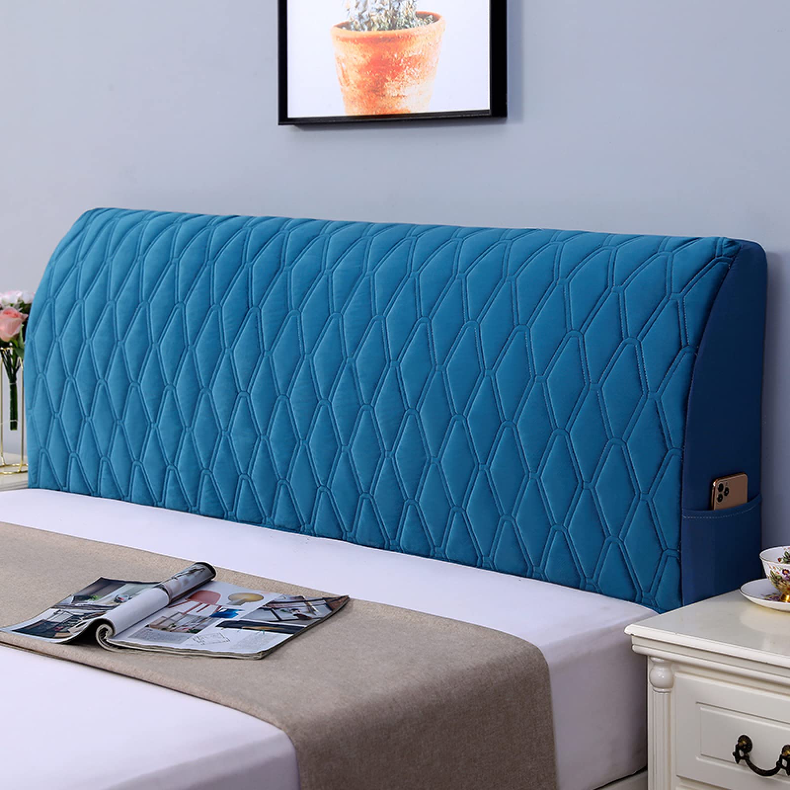 Housse De Tête De Lit En Simili Cuir - Extensible - Pour Largeurs 120 à 220 Cm - Imperméable, Lavable