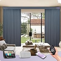 Vista 28 de Graywind Cortinas inteligentes cableadas compatibles con Alexa Google, control remoto motorizado para puerta corrediza de un solo sentido
