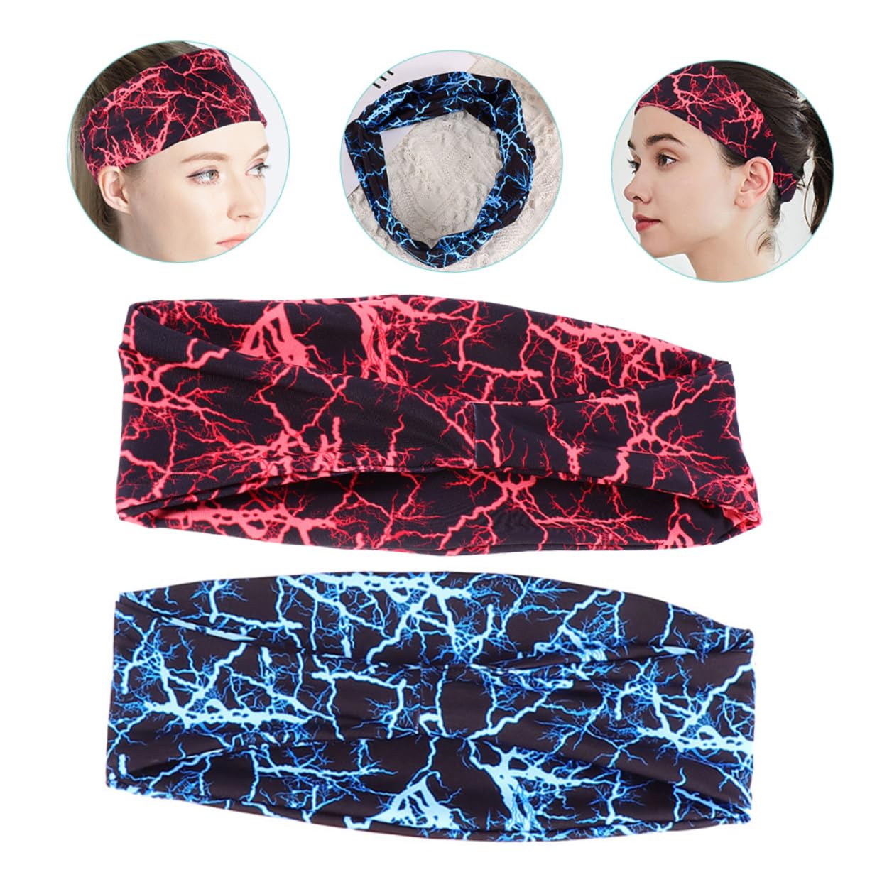 Toyvian Cintura Antitraspirante Fitness Elastico Gruppo Musicale Fascia Per Ragazzi Sudore Bande Fasce Per Per Da Donna Fascia Per La Testa Sportiva Spandex
