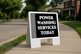 Power Washing Services Today Formal Folding Coroplast A-Frame Double Sided 23x23 in. Sign