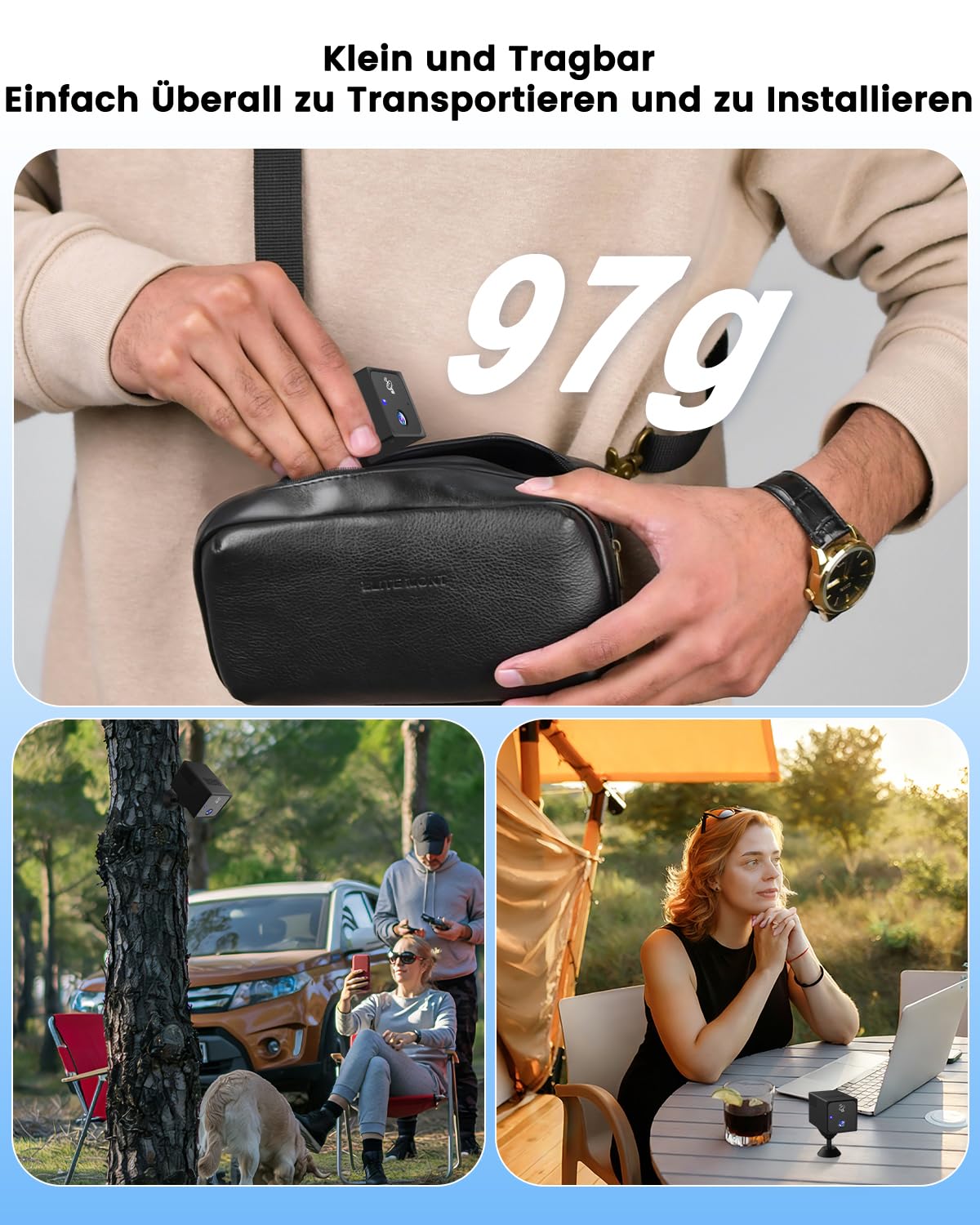 UCOCARE 4G LTE Überwachungskamera mit SIM Karte, 4MP Kamera ohne WLAN
