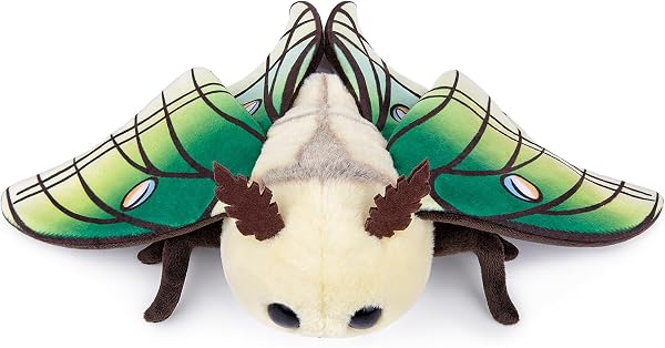 lilizzhoumax Cute Green leaf moth Plush Toy 10.62inch Soft Realistic Green leaf moth Stuffed Animal for Kids Insect lovers Boys and Girls Gifts Home Decoration green - 2