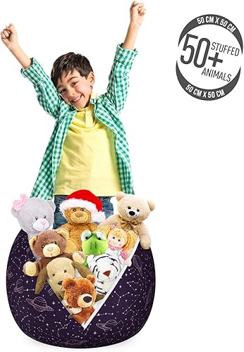 Miniatura 119 de Ambesonne Silla de almacenamiento de juguetes de galaxia, arte espacial de la galaxia, planetas del sistema solar, planetas, mercurio, urano,