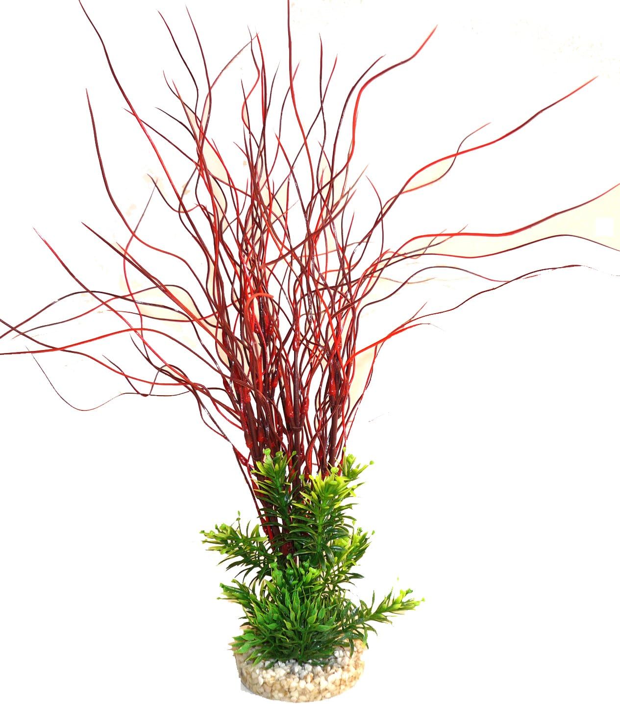 SydecoAqua Hair Aquarium Plant with Hair and Leaves, Red, 35 cm Height