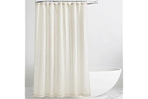 KGORGE Natural Linen Shower Curtain for Bathroom 72 x 72" Waterproof