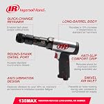 Ingersoll Rand 135MAX Vibration Reduced Heavy Duty Quick Change Air Hammer, 2600 BPM, 3" Stroke, Round Shank