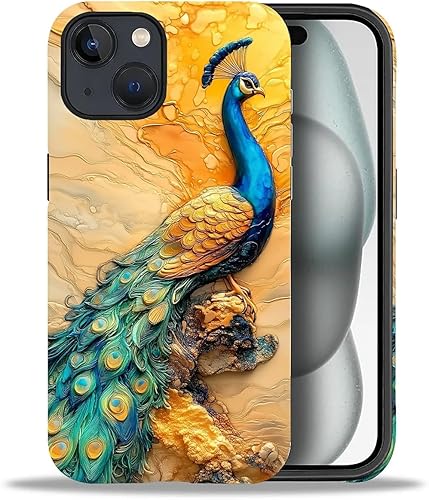 Miniatura 34 de DAIZAG Funda compatible con iPhone 11 Pro Max, hermosa carcasa rígida híbrida de plástico TPU con diseño de pájaro colorido + funda protectora de