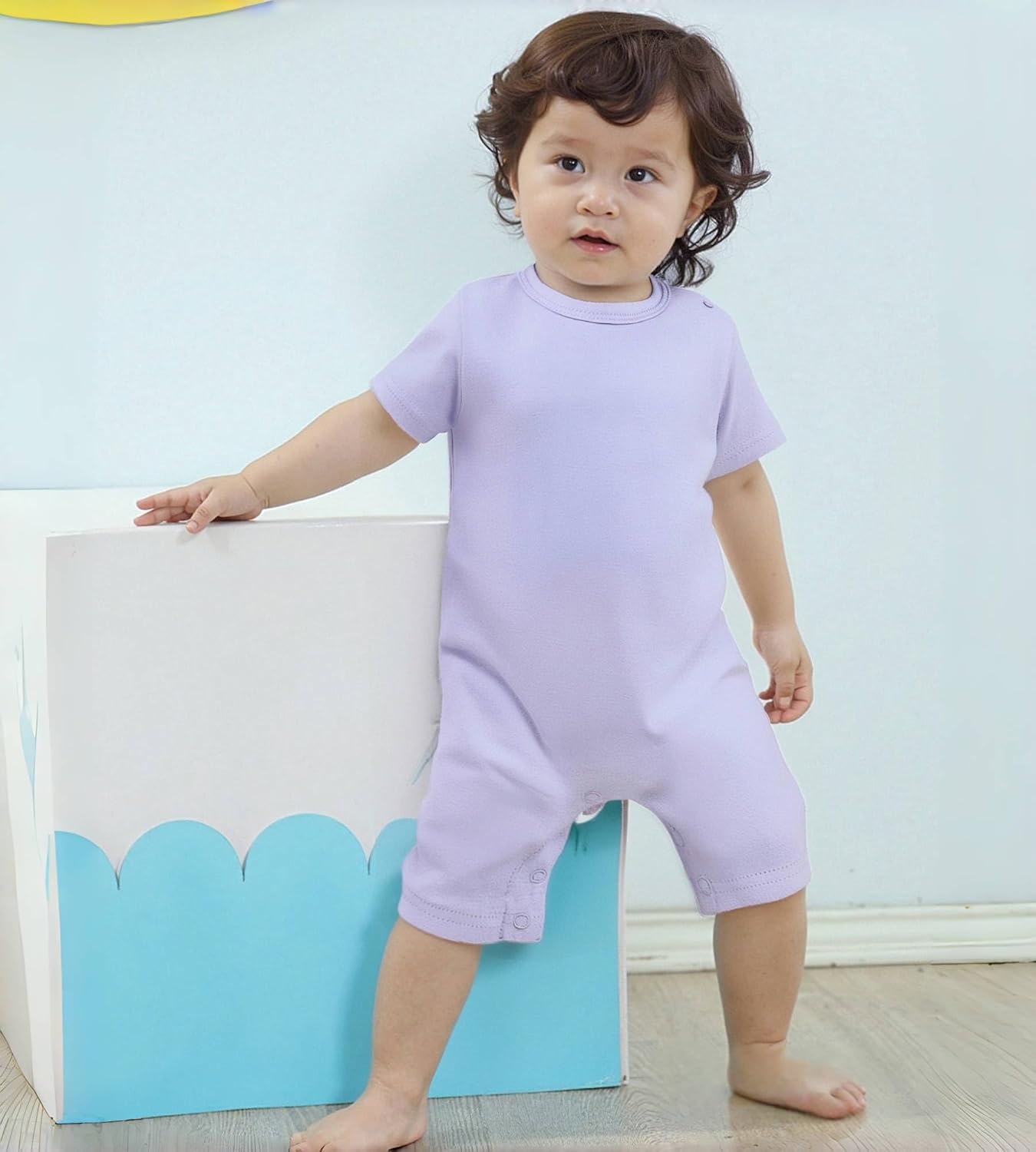 Newborn Short Sleeve Romper Solid Jumpsuit 100% Cotton Infant Clothes Baby One-Piece Outfit 0-12 Months - Image 7