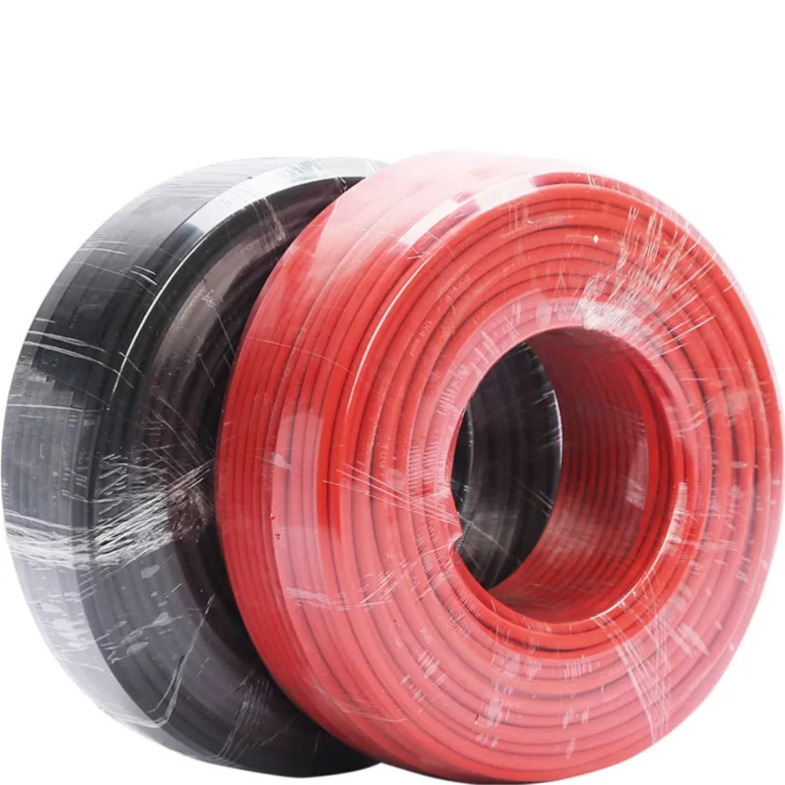 Cable Solar de Cobre estañado TUV, 25/50 Metros/Rollo, 6 mm², 10 AWG, Rojo y Negro, 50 m, for Conexiones de Paneles solares.(50 Meters Red)