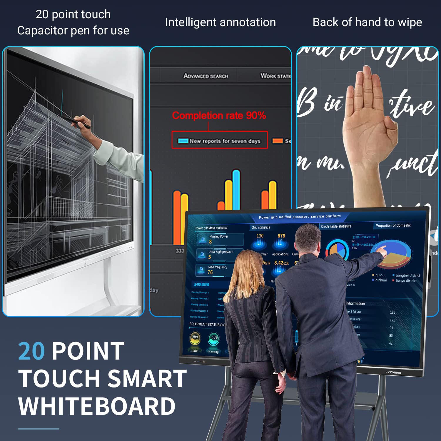 75 Inch Interactive Whiteboard 4k Uhd Smartboard Touchscreen Display ...