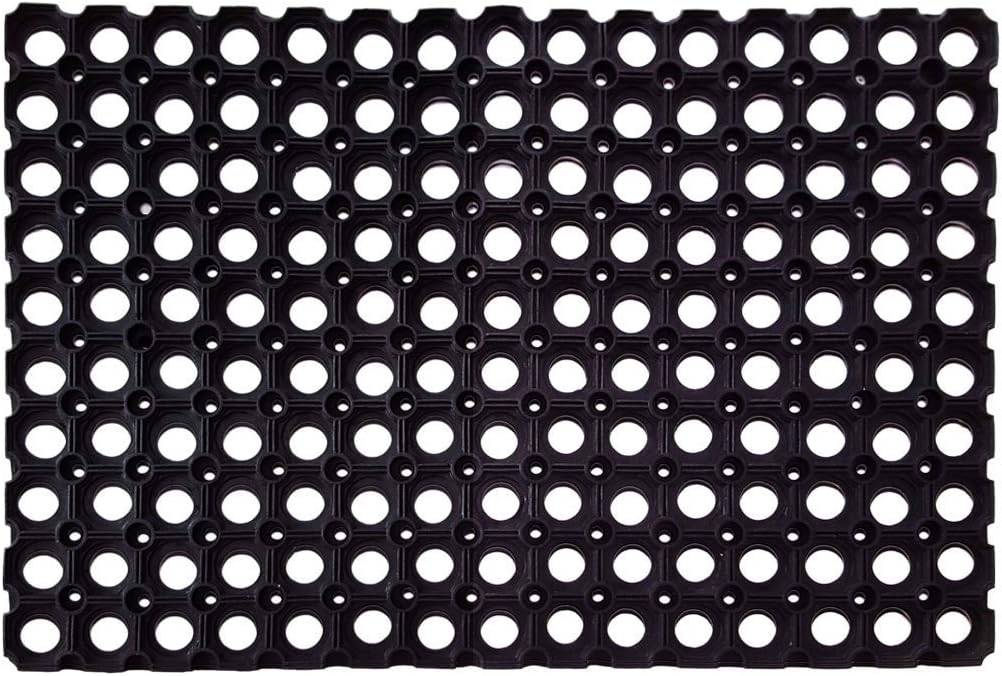 Status Contract Anti Slip Front Door Mat|(24"x16") Living Room Rug for Entrance Doors|Rubber Floor Mats for Home | Essential Small Rugs for Office, Bedroom & Kitchen |(Black)