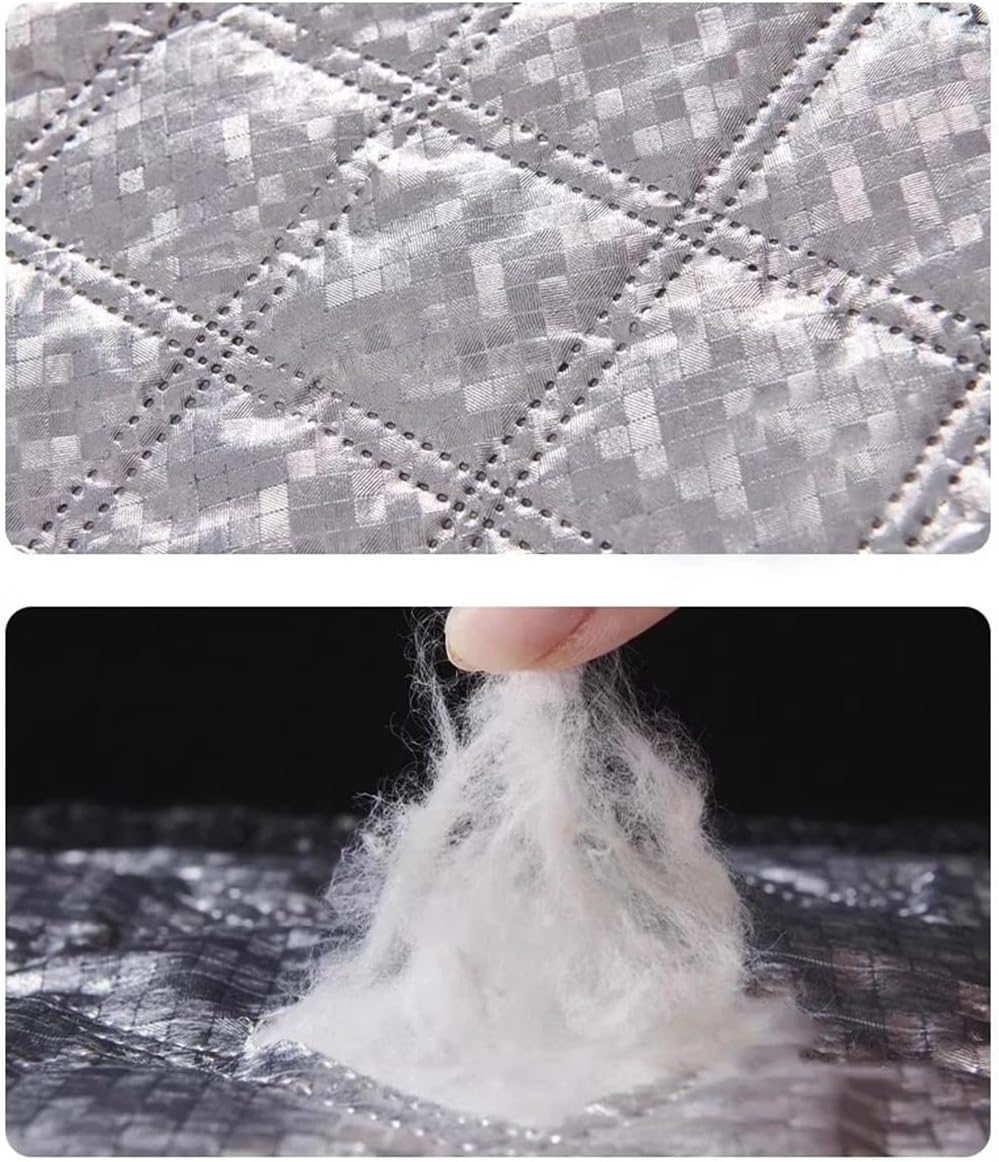 Thermal Insulated Window Cover 35.4x55 Inches Winter Window Insulation Hook and Loop Thickened Heat-Insulating Curtains for Cold Blocker in Home Bedroom, RV and Basement